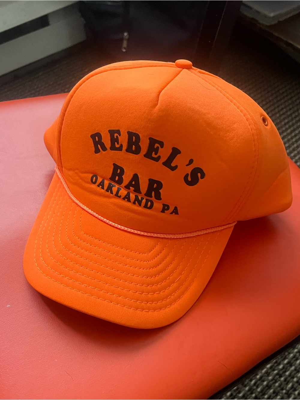 Bright Orange Vintage Trucker Hat